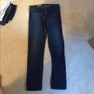 Dark wash straight leg AG jeans