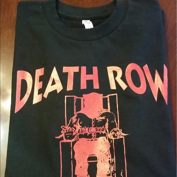 Men Death Row Records Black and Red T-Shirt - Picture 3 of 5