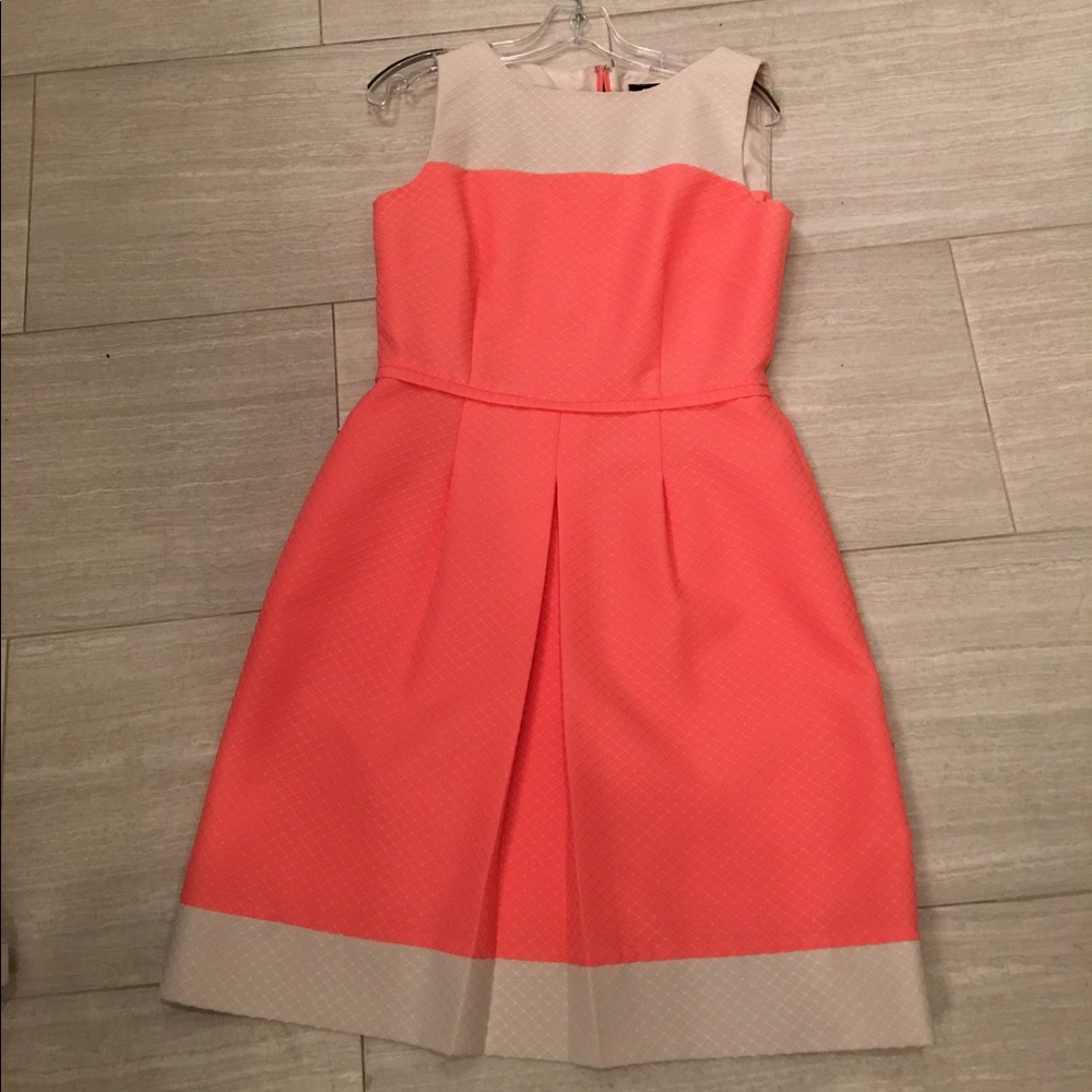 Coral and cream Tahari dress