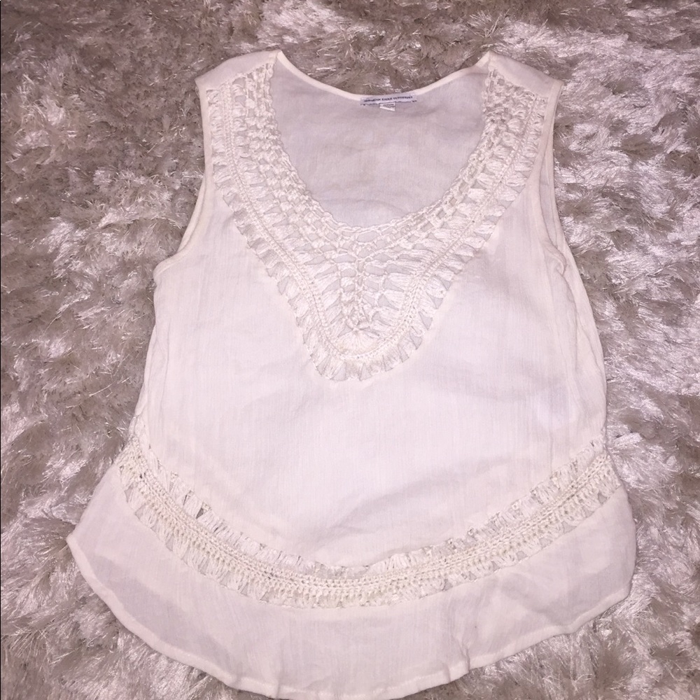 Lace crochet tank top