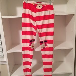 OS Red and White LuLaRoe Christmas Leggings