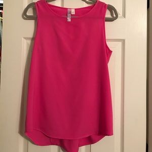 Francesca's Bright Pink Blouse Tank