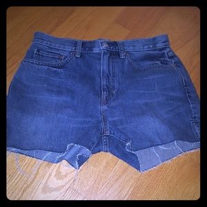 High Rise Gap denim cut off shorts size 28