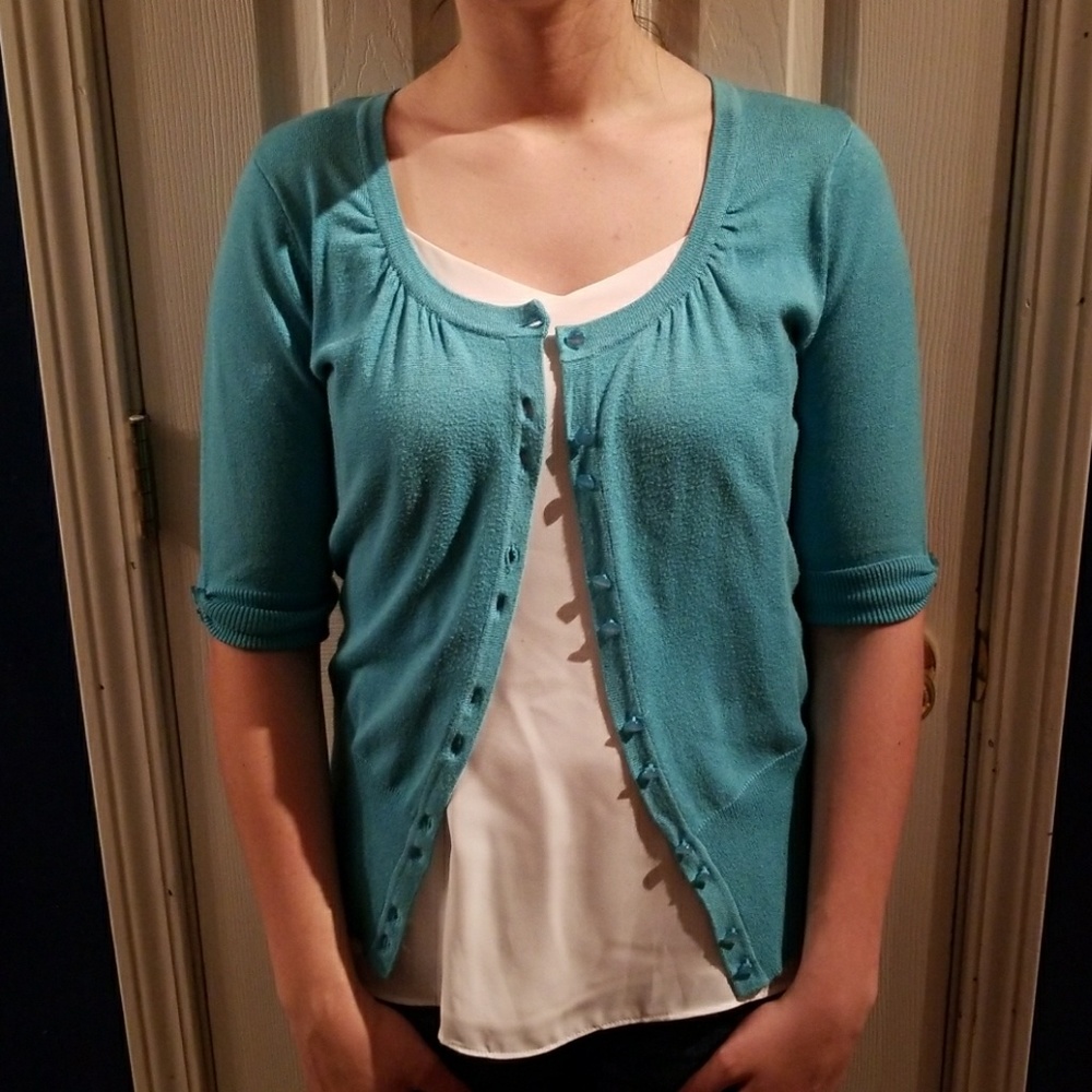 Teal Blue Cardigan