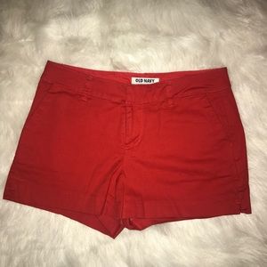 Red Chino Shorts