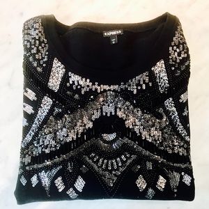 Express Beaded Sweatshirt