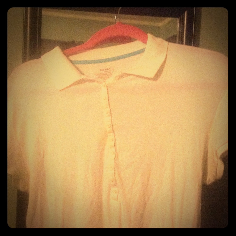 Old Navy white polo
