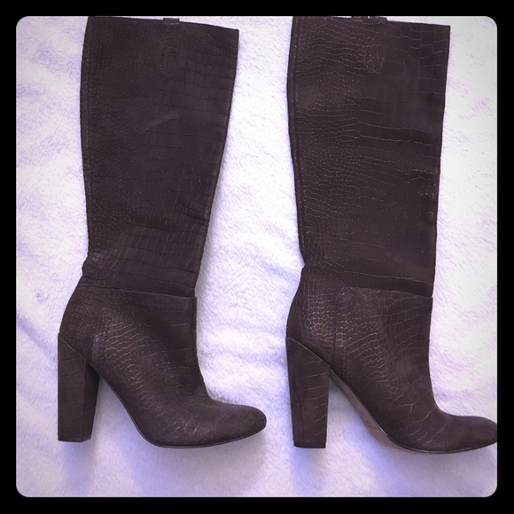 Sigerson Morrison Suede Leather Boots - Picture 1 of 2