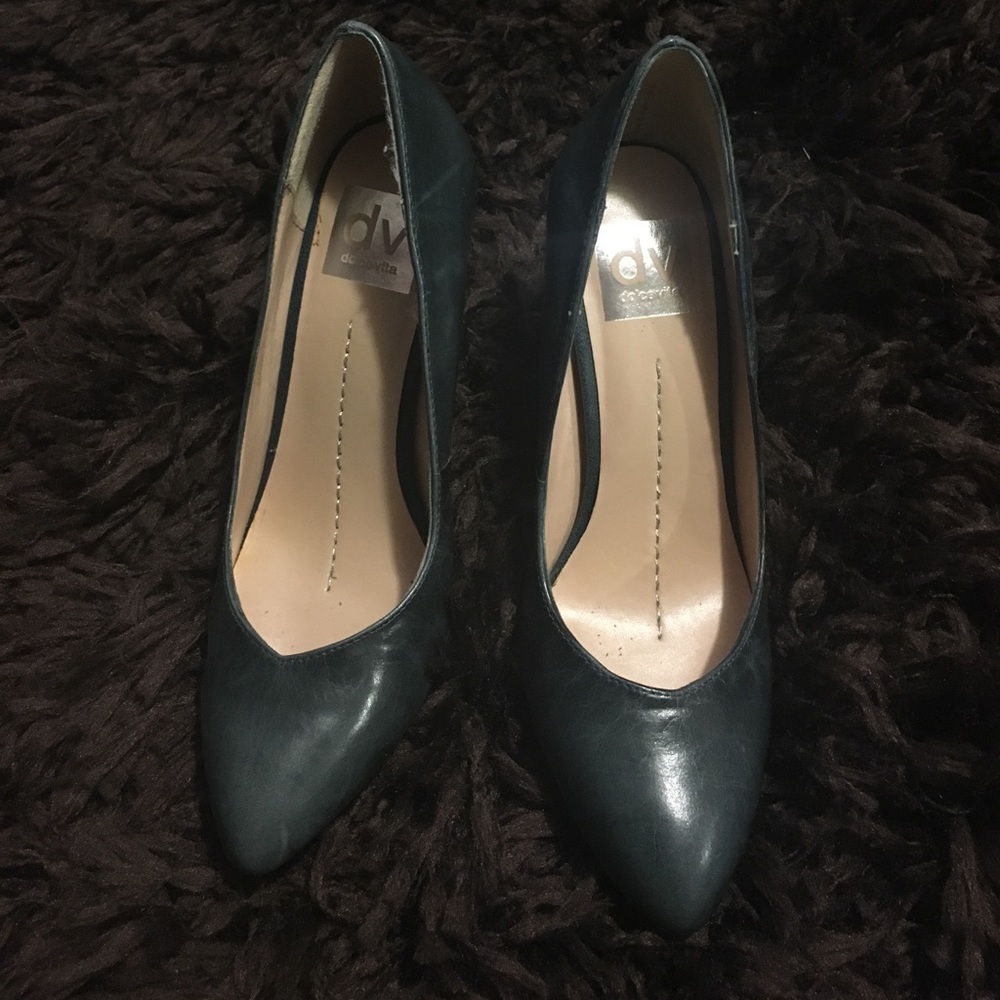 Dolce Vita Notty Teal Leather Heels