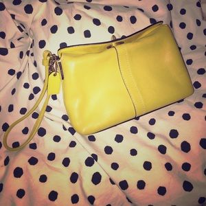 Coach leather wristlet/clutch