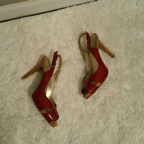 Guess red patent leather sling back pumps - Picture 1 of 6