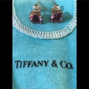 Tiffany 4 karat amethyst earrings