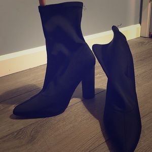 Black above the ankle boots