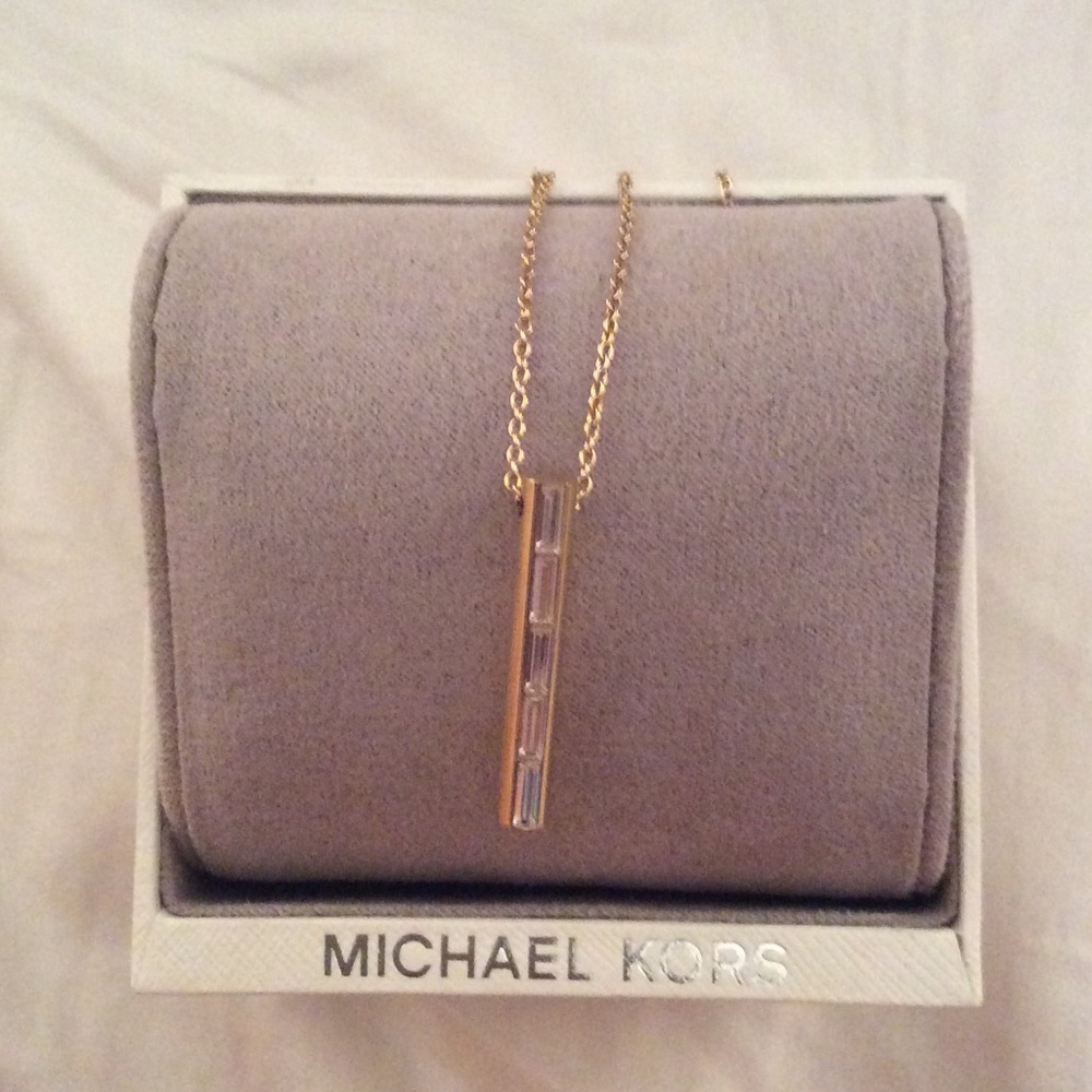 Michael Kors Black Tie Affair Pendant Necklace