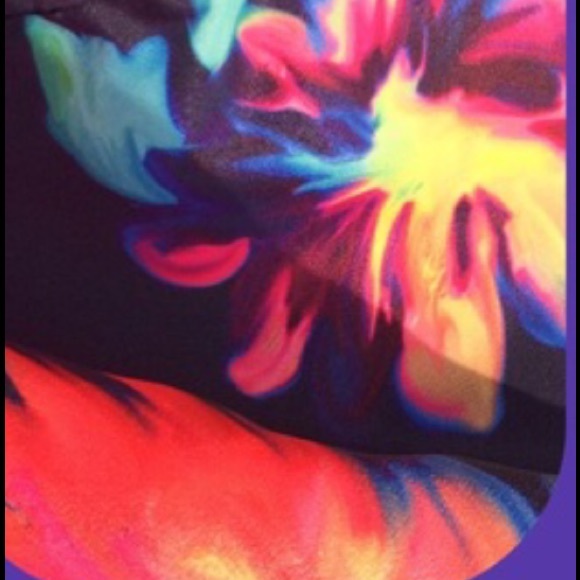 Betsey Johnson V Back Purple Multi Color Flowered Dress NWT - Picture 6 of 6