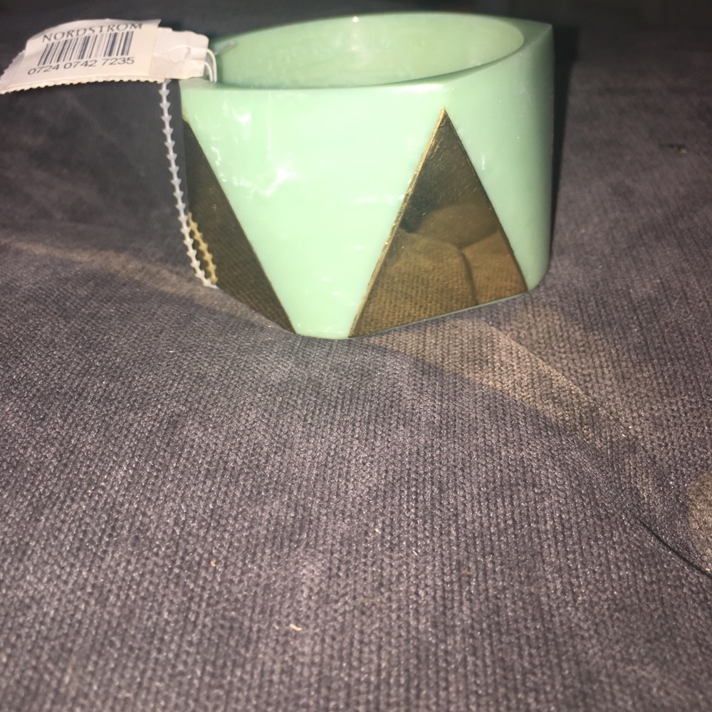 NWT Green and gold bangle bracelet cuff