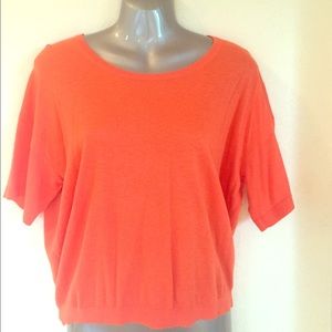 ANN TAYLOR ORANGE KNIT TOP