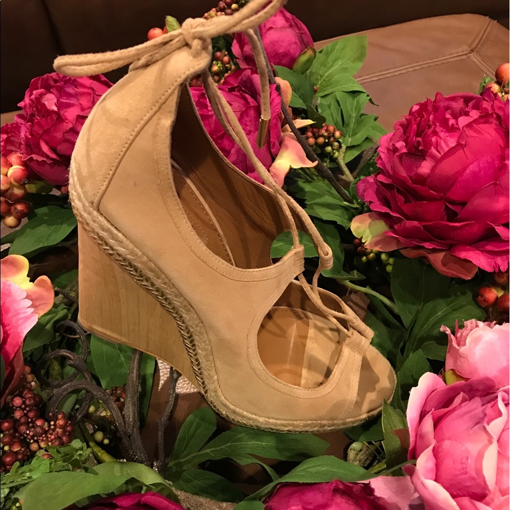Aquazzura Christy Nude  Wedge 40