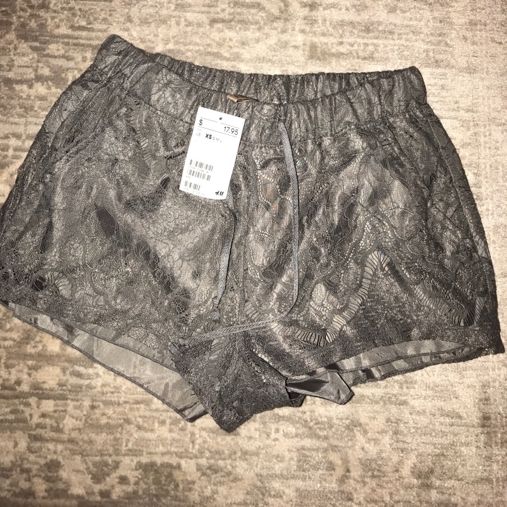 H&M Lace Grey Shorts