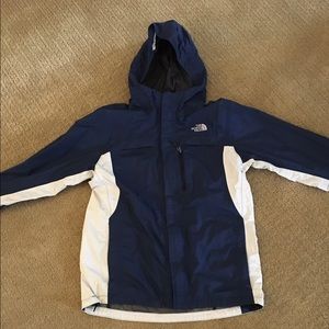 North Face Hyvent Navy/cream boys jacket