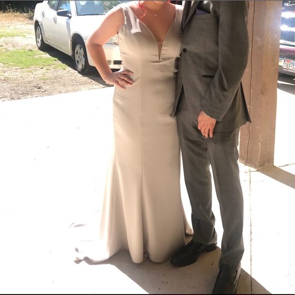 SILVER PROM DRESS - Picture 2 of 3