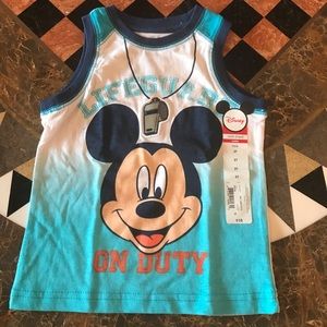 Brand New Disney Okie Dokie white Tank  T-Shirt