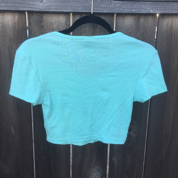 TOPSHOP MINT CROP TOP SZ 6 - Picture 2 of 3