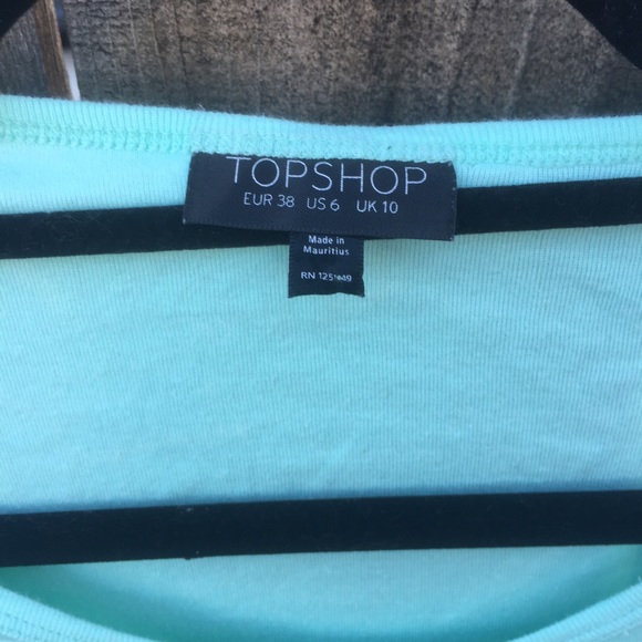 TOPSHOP MINT CROP TOP SZ 6 - Picture 3 of 3