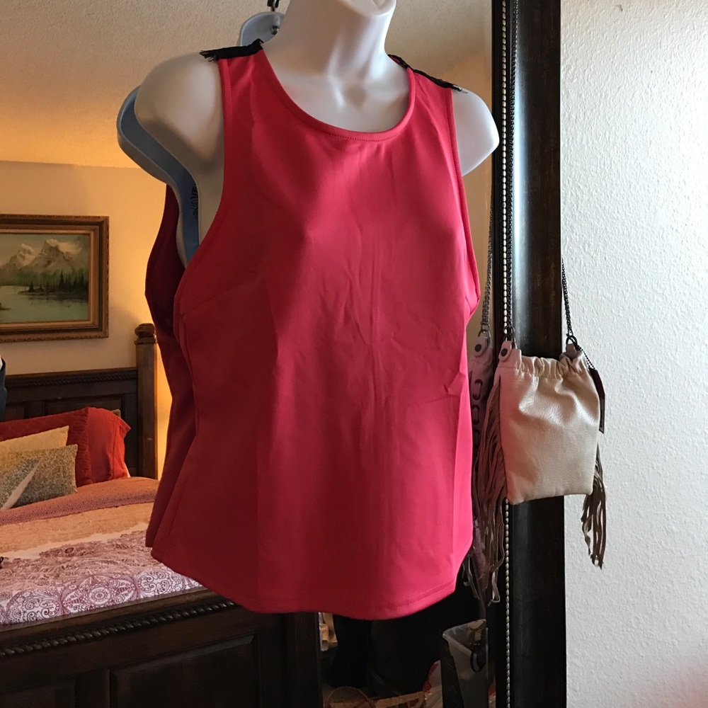 Pink and lace blouse