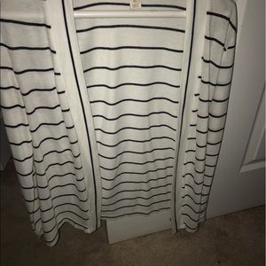 J Crew striped lightweight open cardigan
