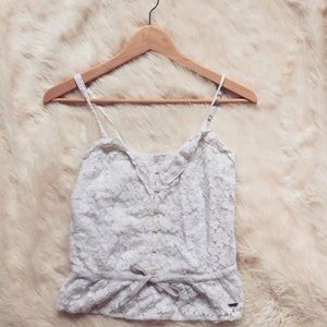 White vintage crop top