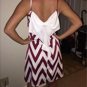 Burgundy/wine chevron game day dress