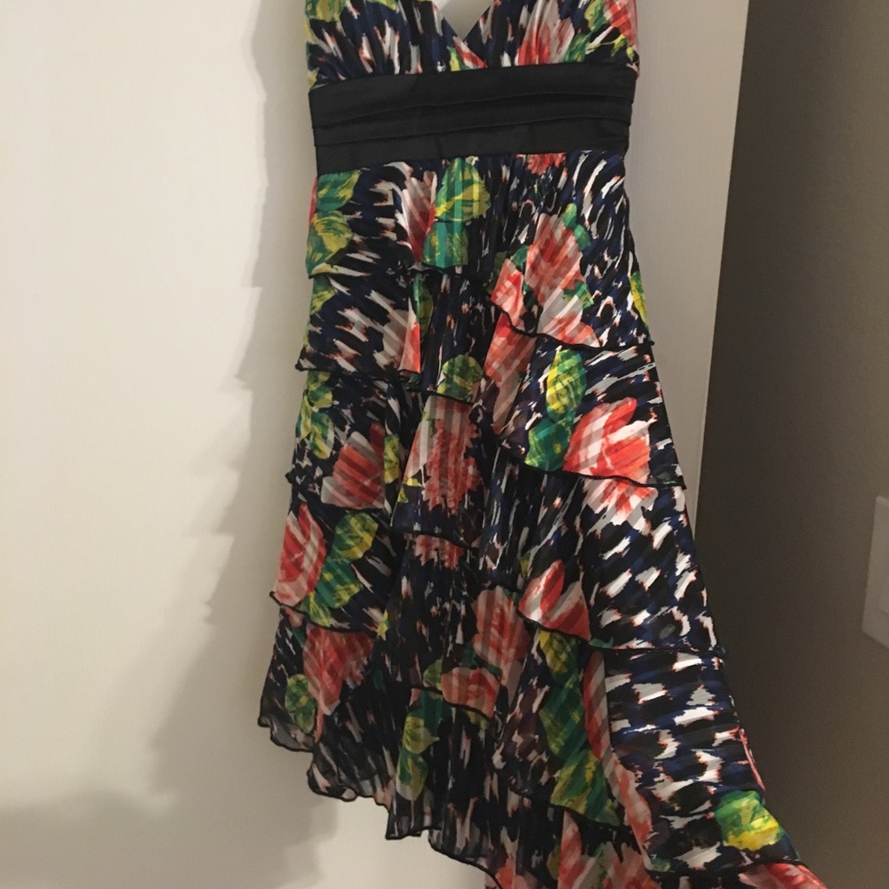 Ruffle open back sexy dress
