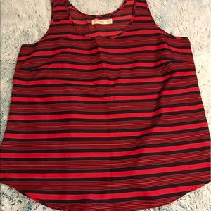 Navy Blue and Red Striped Tank