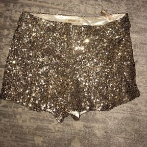 Arden B Gold Sequin Shorts