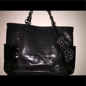 Black bow purse