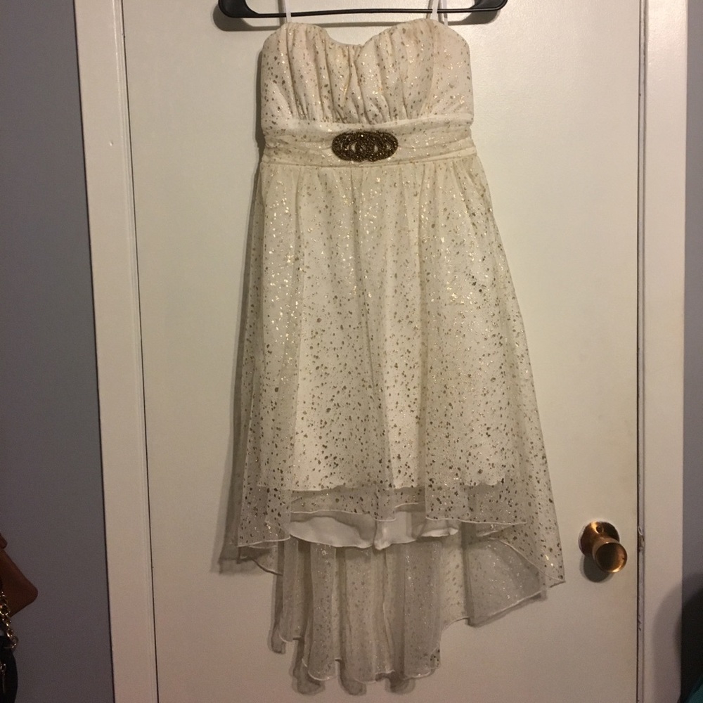 White High-low dress
