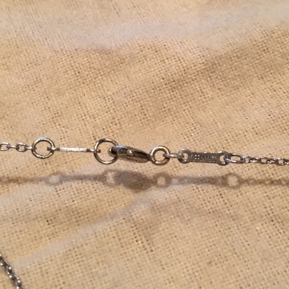 Silver Tiffany and Co. Five Heart Necklace - Picture 3 of 5