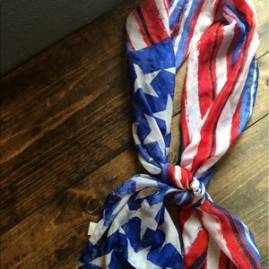 USA Americana July 4th Red, White, Blue Scarf