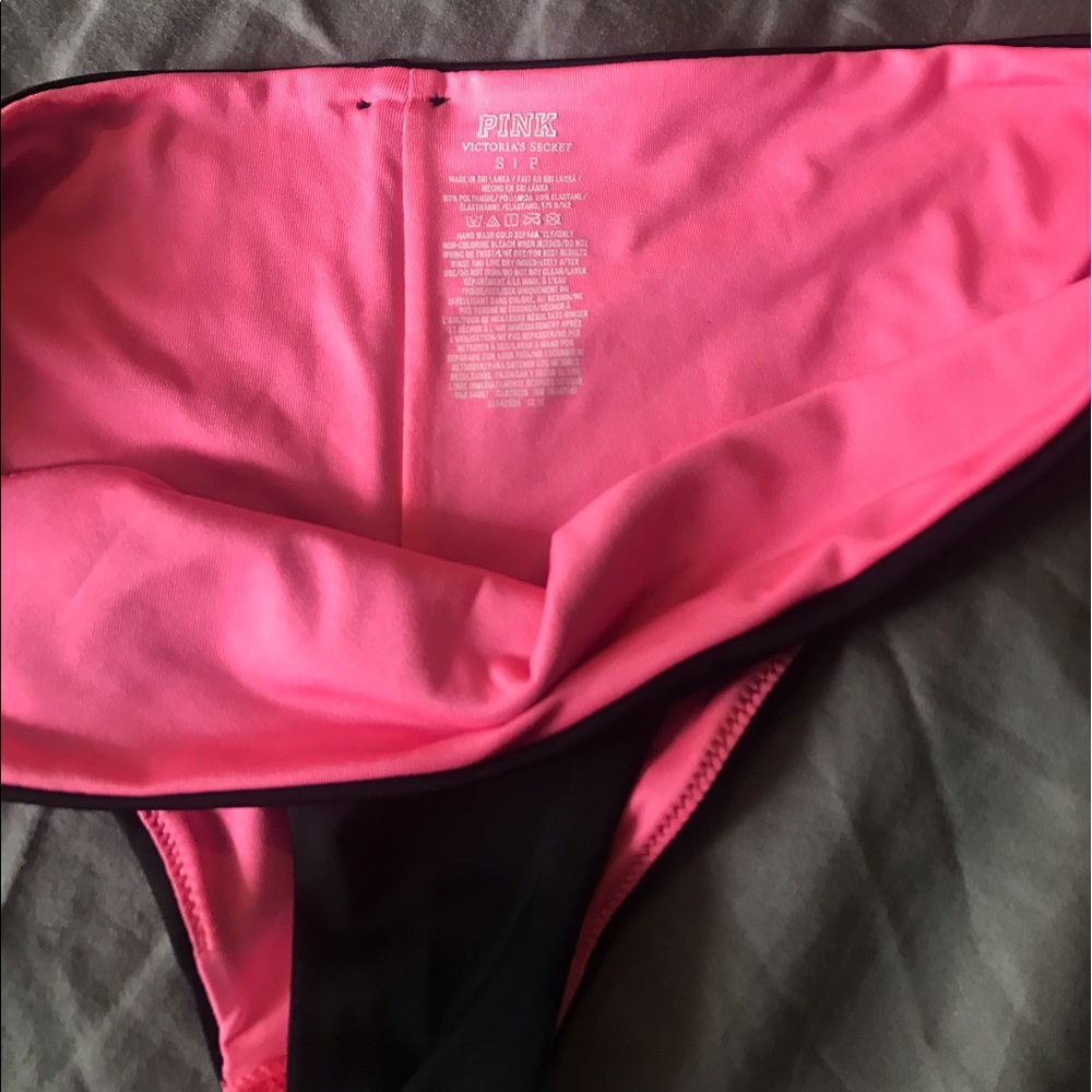 Semi-Cheeky Pink by VS Black swim bottoms