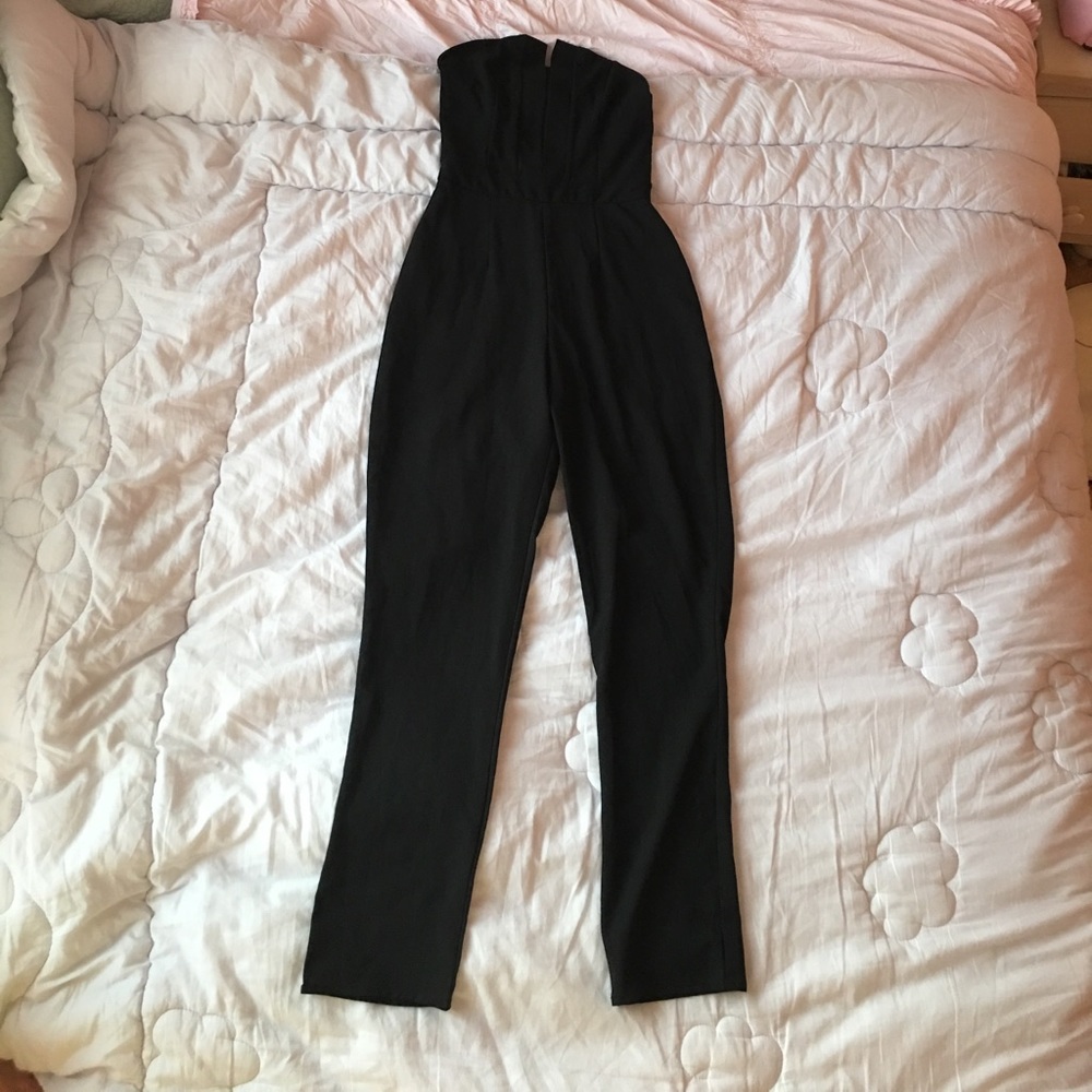 Black Strapless Jumpsuit
