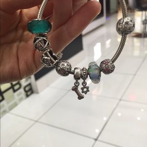 Pandora braclet and charms