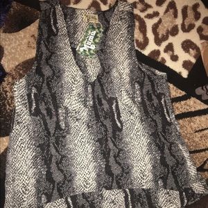 Mumu tank with snakeskin design