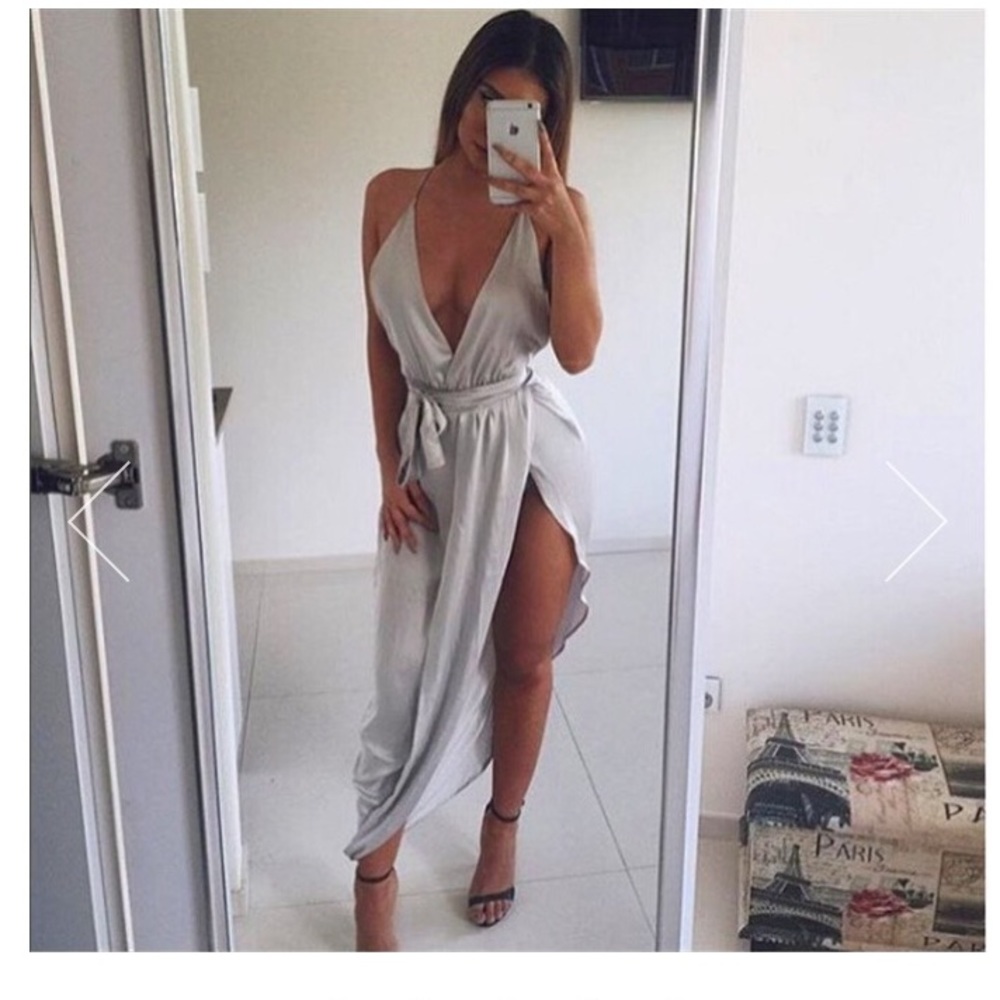 Lux Noire Mimi Split Maxi Dress