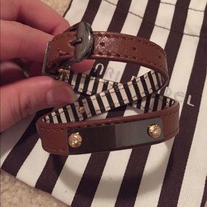 Henri Bendel Brown Leather Wrap Bracelet