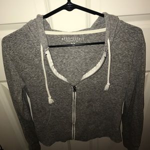 Aeropostale Gray Zip-Up Hoodie