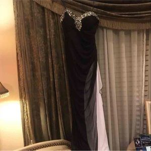 Black and white prom dress