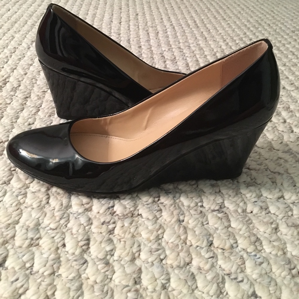 Black J. Crew wedges size 8 1/2