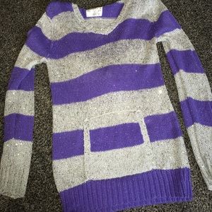 Striped girls justice sweater