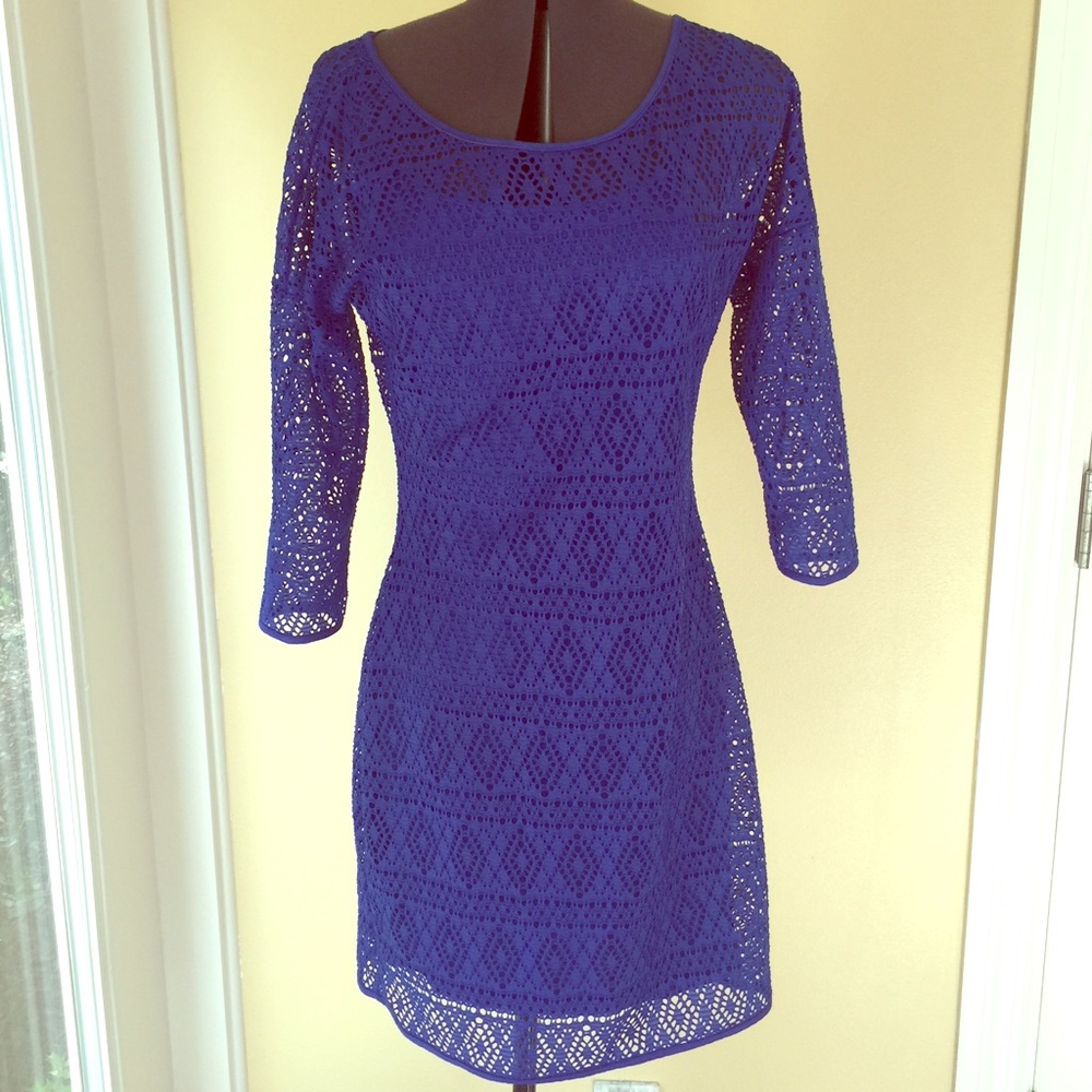 Express blue evening dress small